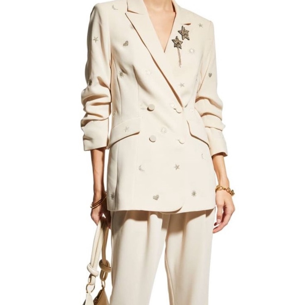 Cinq a Sept embellished star embroidered blazer